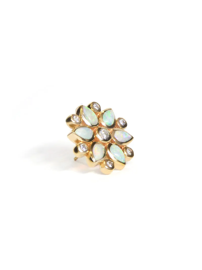 Bezel Bouquet Petal Studs