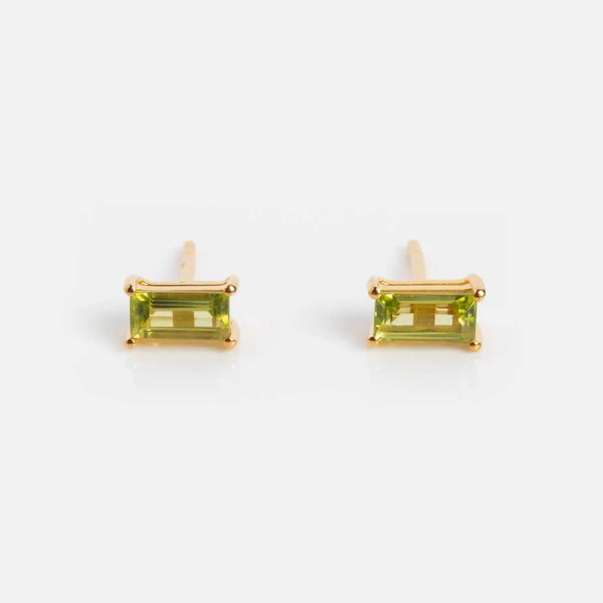 Birthstone Baguette Studs