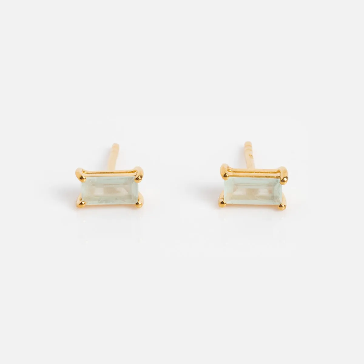 Birthstone Baguette Studs