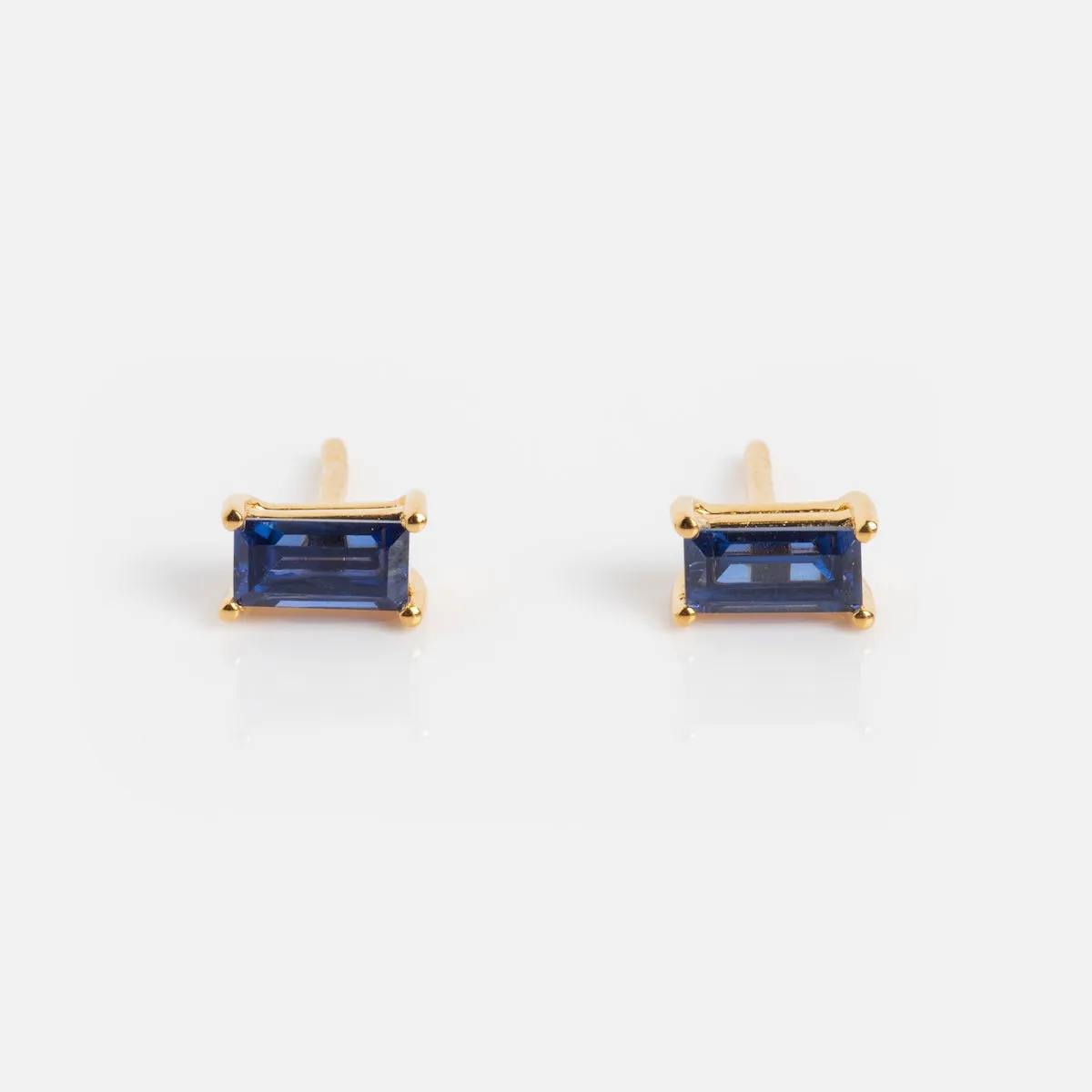 Birthstone Baguette Studs