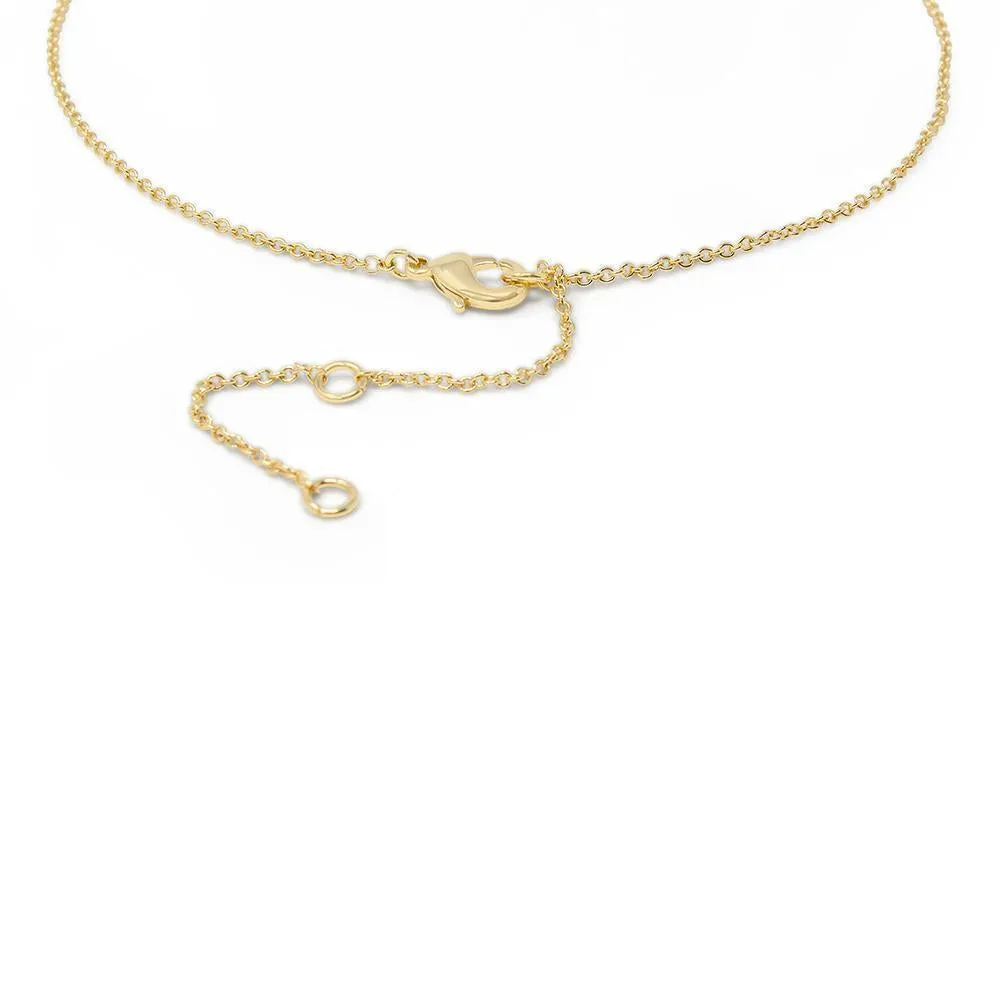 Birthstone Necklace January Gold Plated