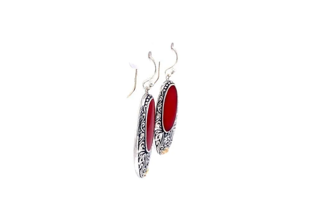 Bliss Earrings- Coral