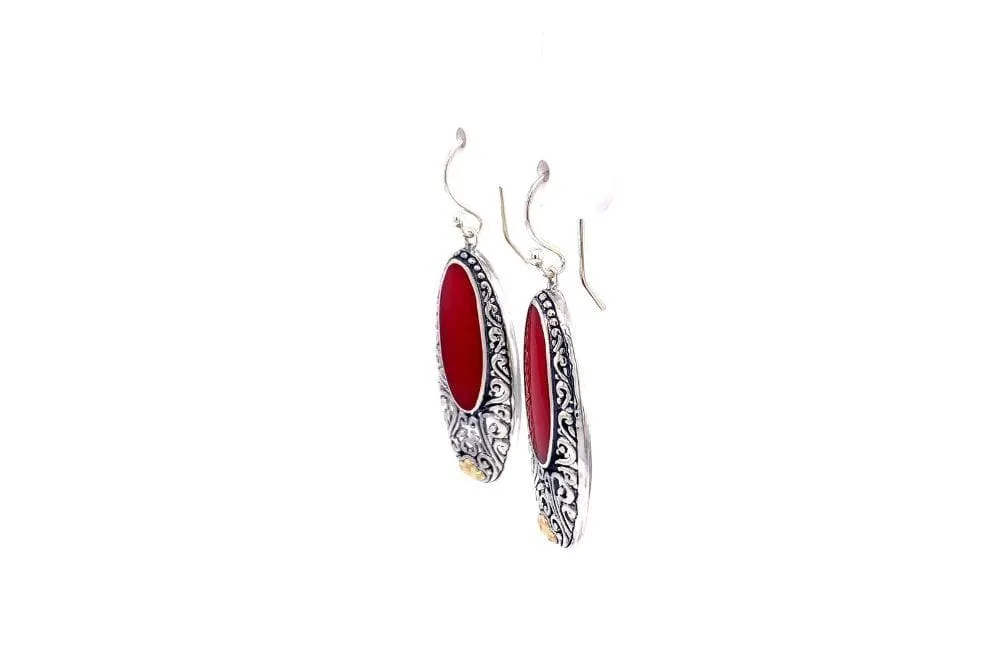 Bliss Earrings- Coral