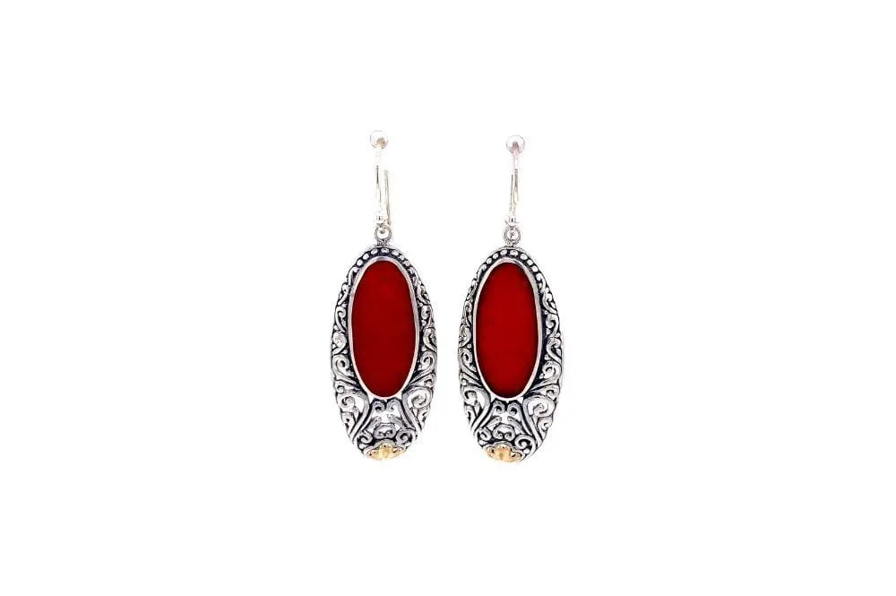 Bliss Earrings- Coral