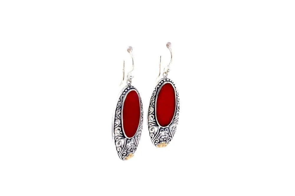 Bliss Earrings- Coral