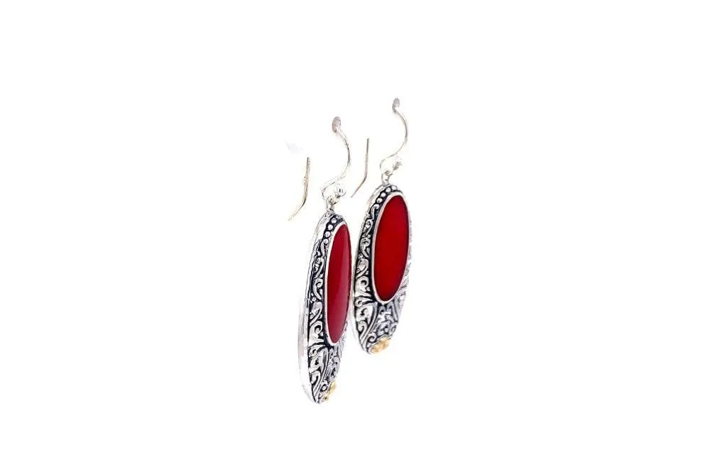 Bliss Earrings- Coral