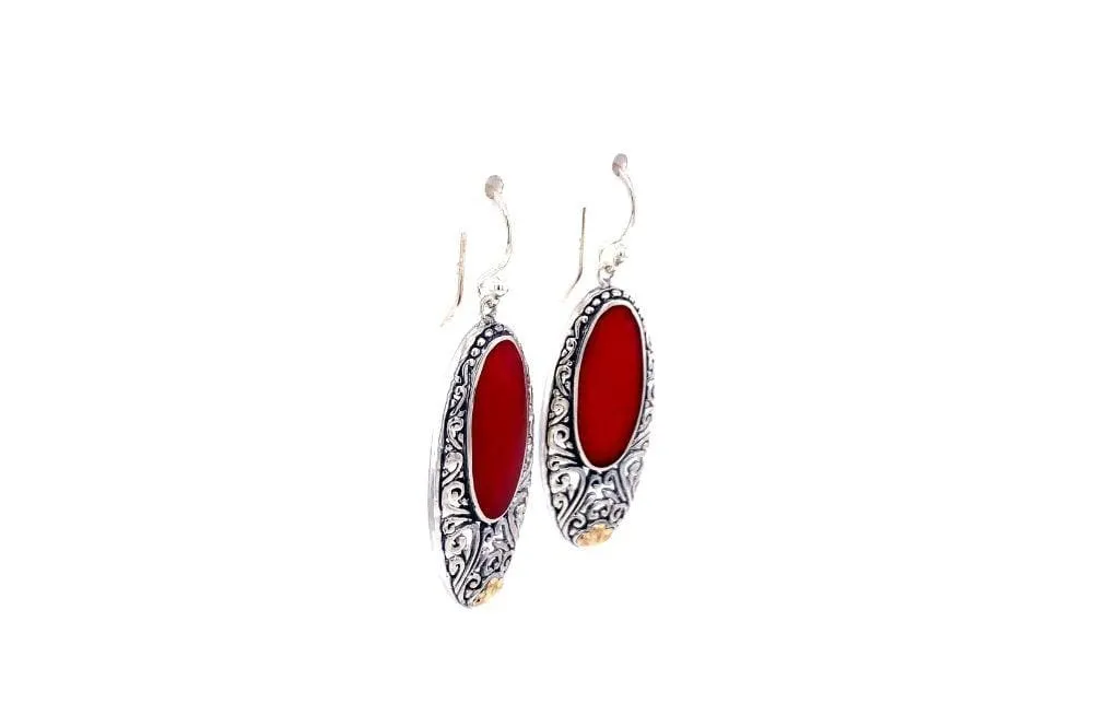Bliss Earrings- Coral