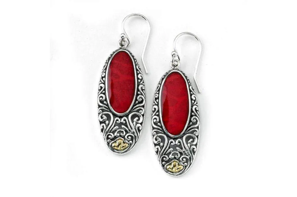 Bliss Earrings- Coral