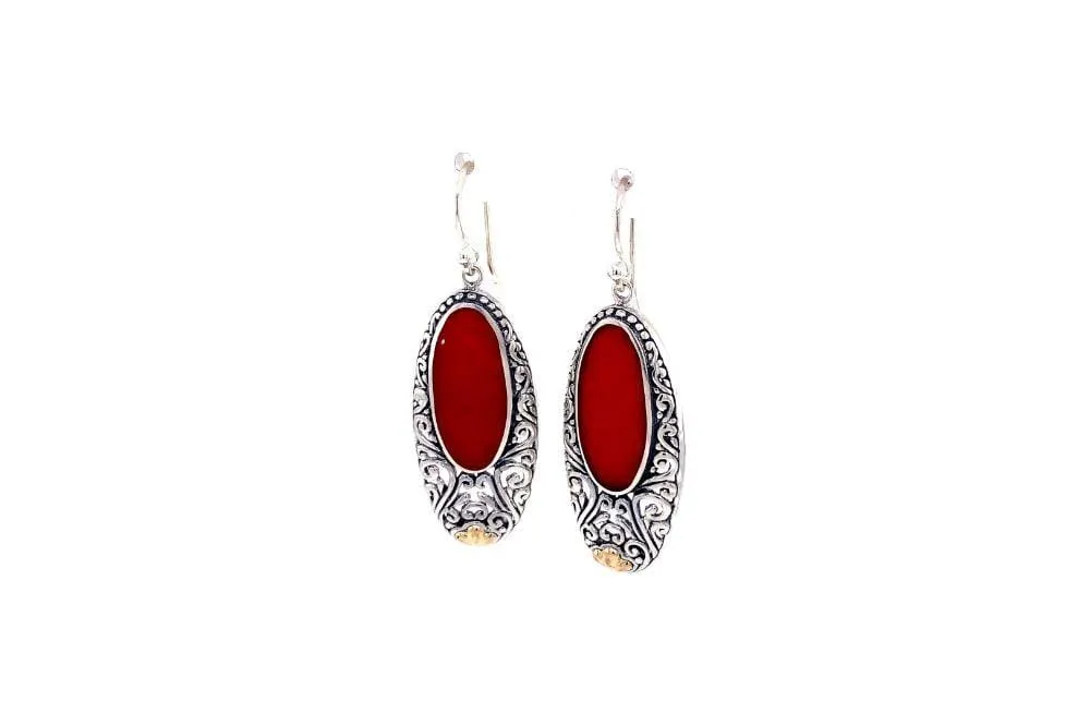 Bliss Earrings- Coral
