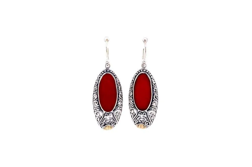 Bliss Earrings- Coral