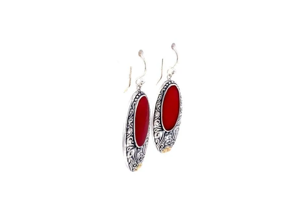 Bliss Earrings- Coral