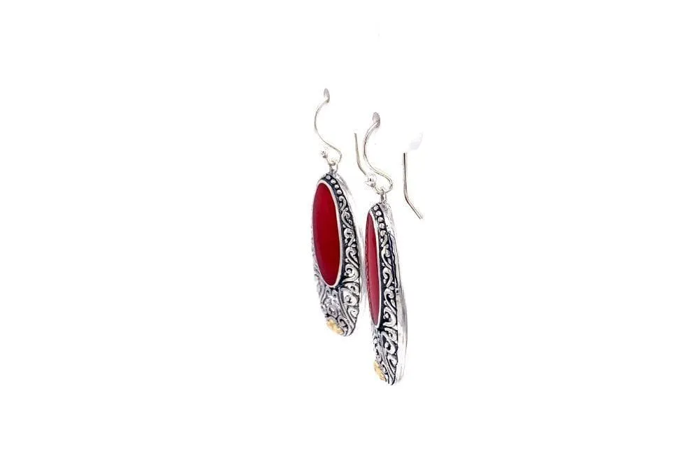 Bliss Earrings- Coral