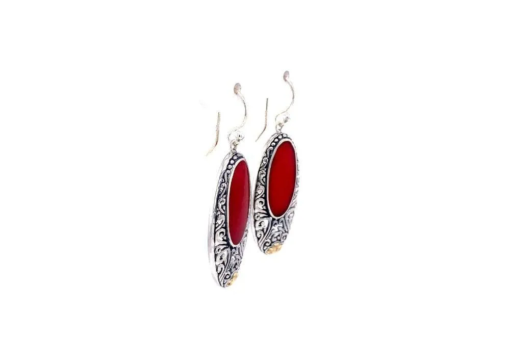 Bliss Earrings- Coral