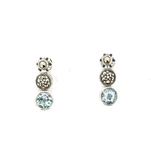 Blue Topaz Dot earrings