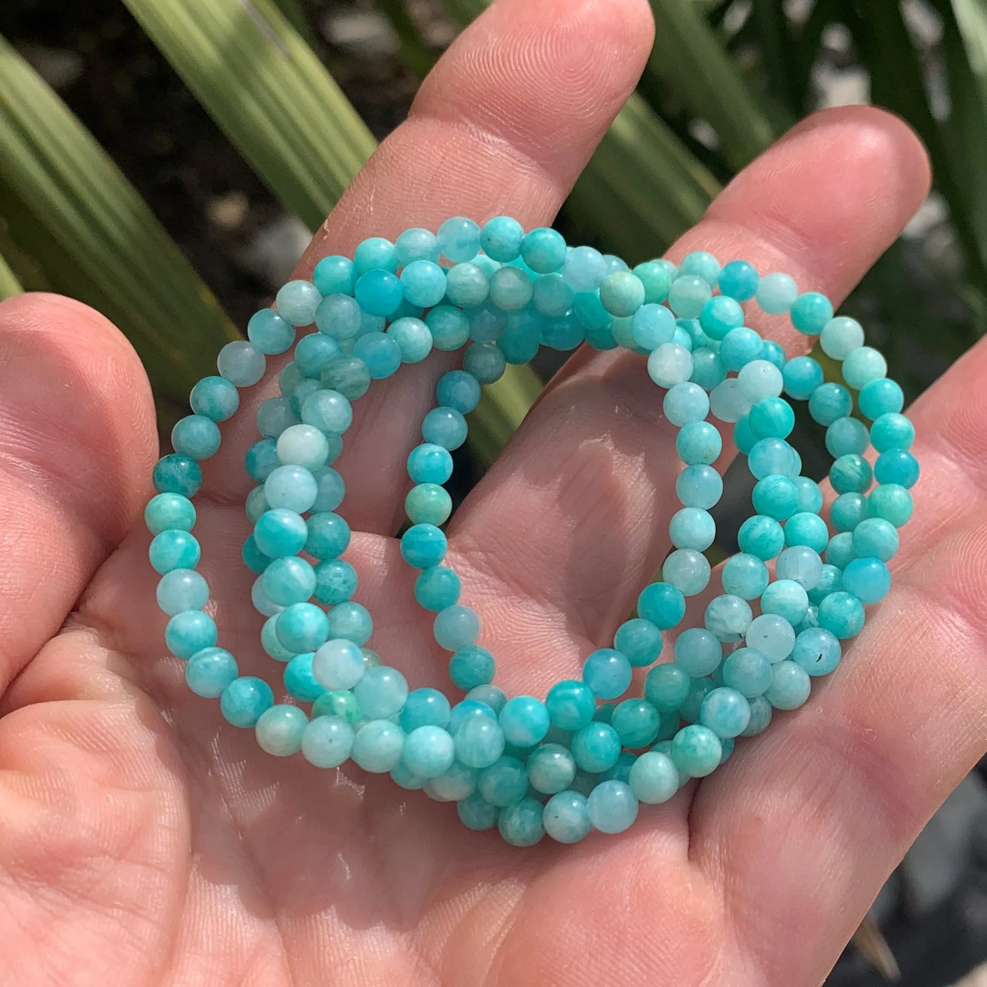 Bracelets pour enfants, amazonite, malachite, obsidienne, œil de faucon, rhodochrosite, turquoise