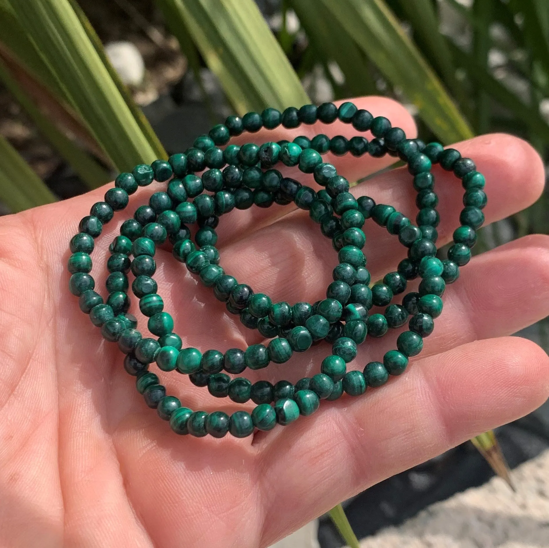 Bracelets pour enfants, amazonite, malachite, obsidienne, œil de faucon, rhodochrosite, turquoise