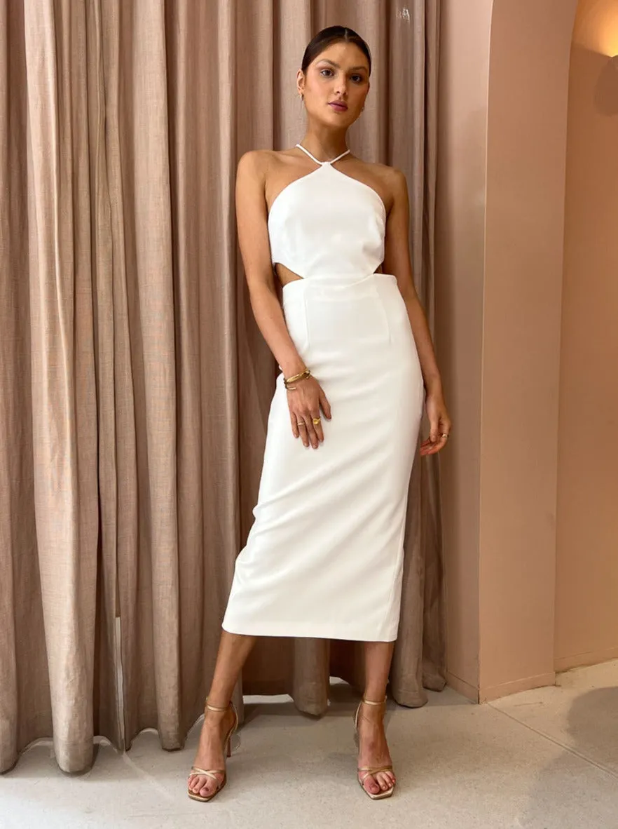 By Johnny Fresco Halter Maxi in Ivory