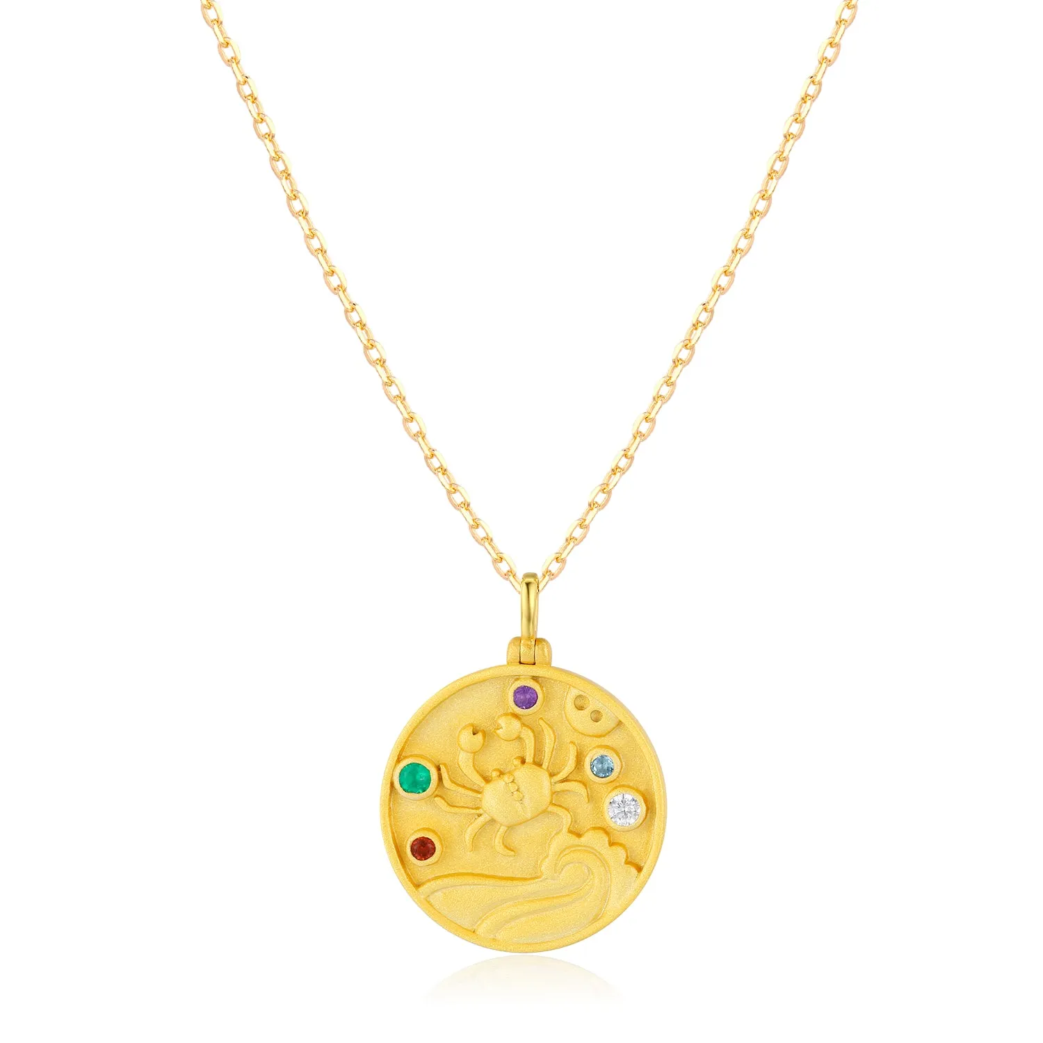 Cancer Zodiac Mantra Necklace