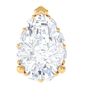 Certified Moissanite Teardrop Helix Earring in Gold