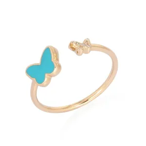 Charming Butterfly Wrap Diamond Ring