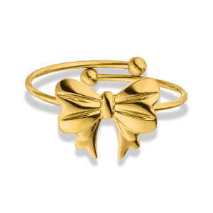 Charming Ribbon Ring 14K Vergoldet