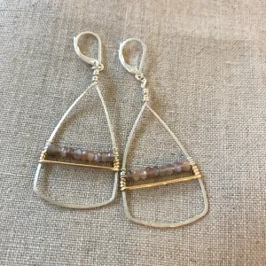 Chocolate Moonstone Earrings