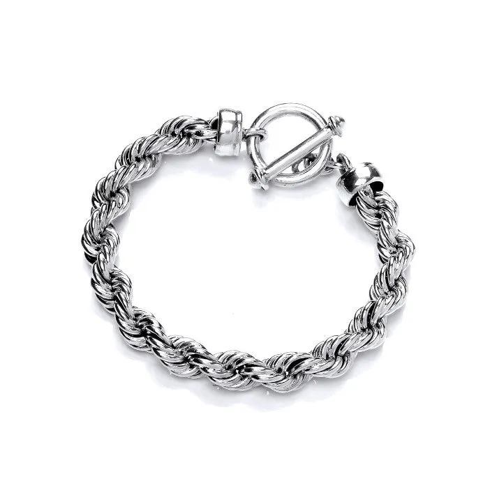 Classic Sterling Silver Rope Bracelet