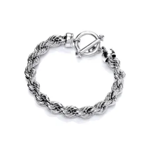 Classic Sterling Silver Rope Bracelet
