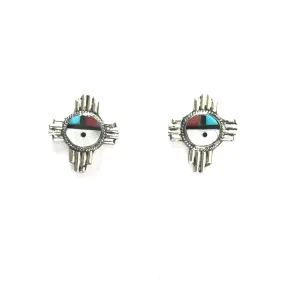 Clifford Cheama Zia Sun Symbol Post Earrings