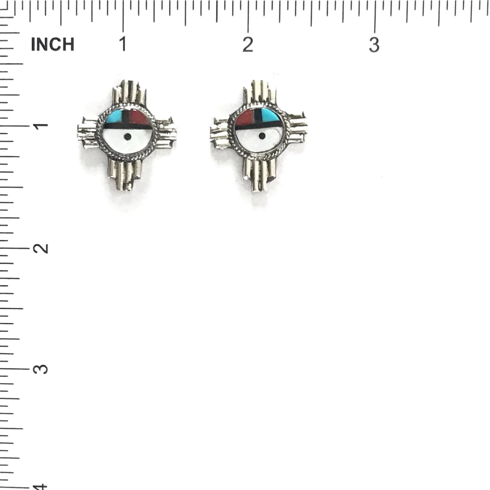 Clifford Cheama Zia Sun Symbol Post Earrings