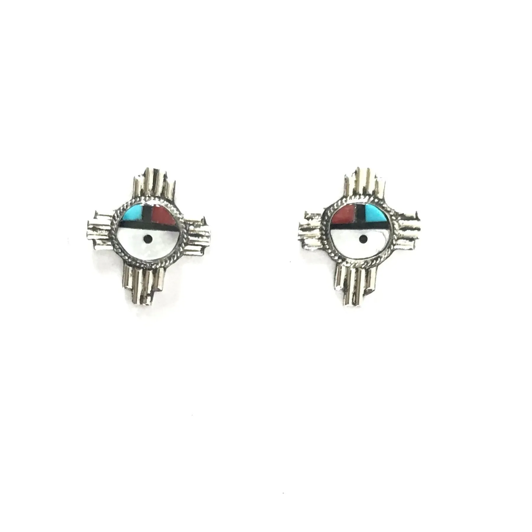 Clifford Cheama Zia Sun Symbol Post Earrings