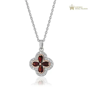 Clogau Tudor Court Red Garnet Pendant 3STDCRP