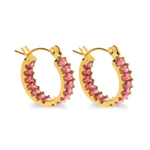 Coral earring pink gold