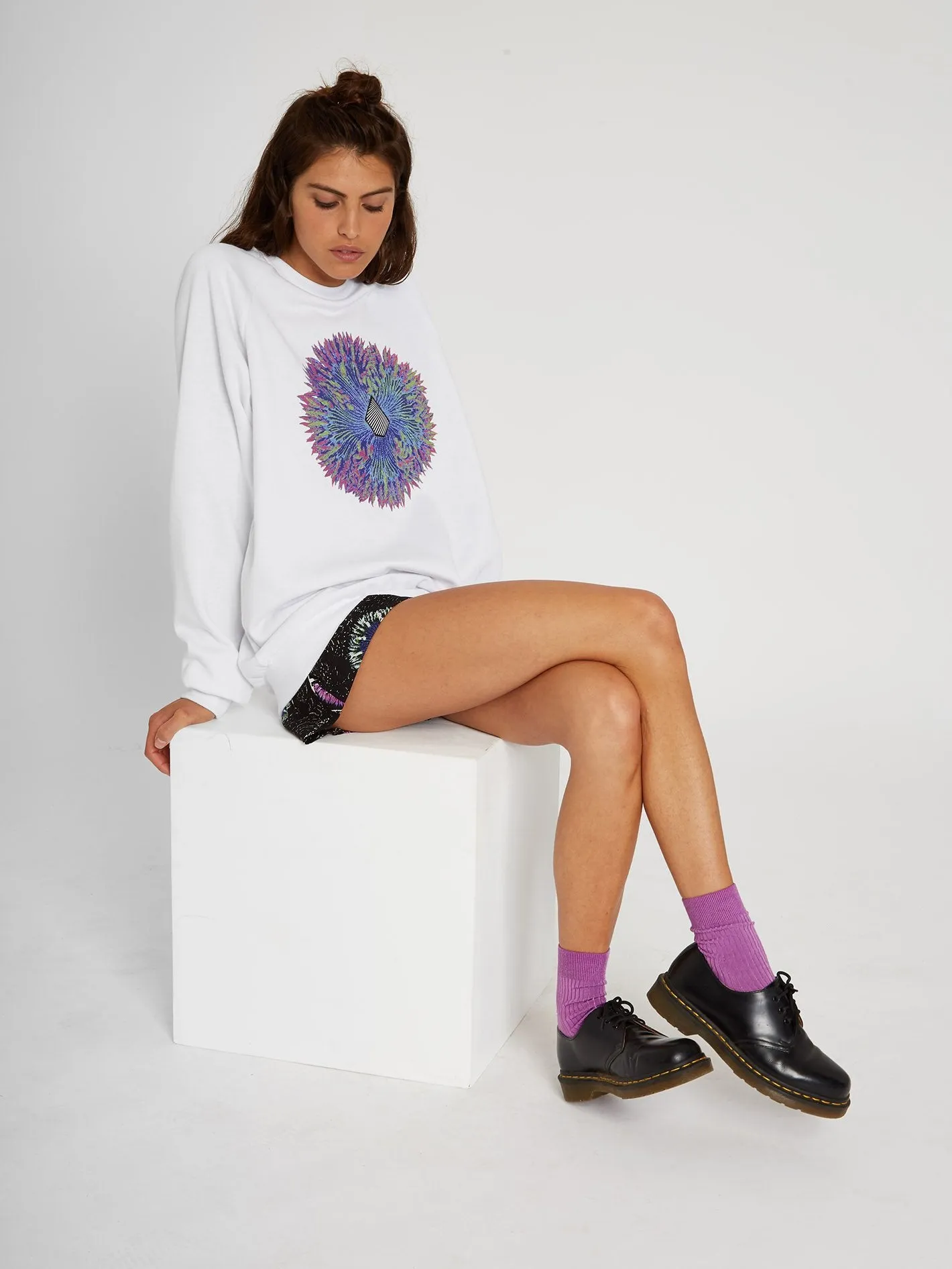 Coral Morph Sweatshirt - White