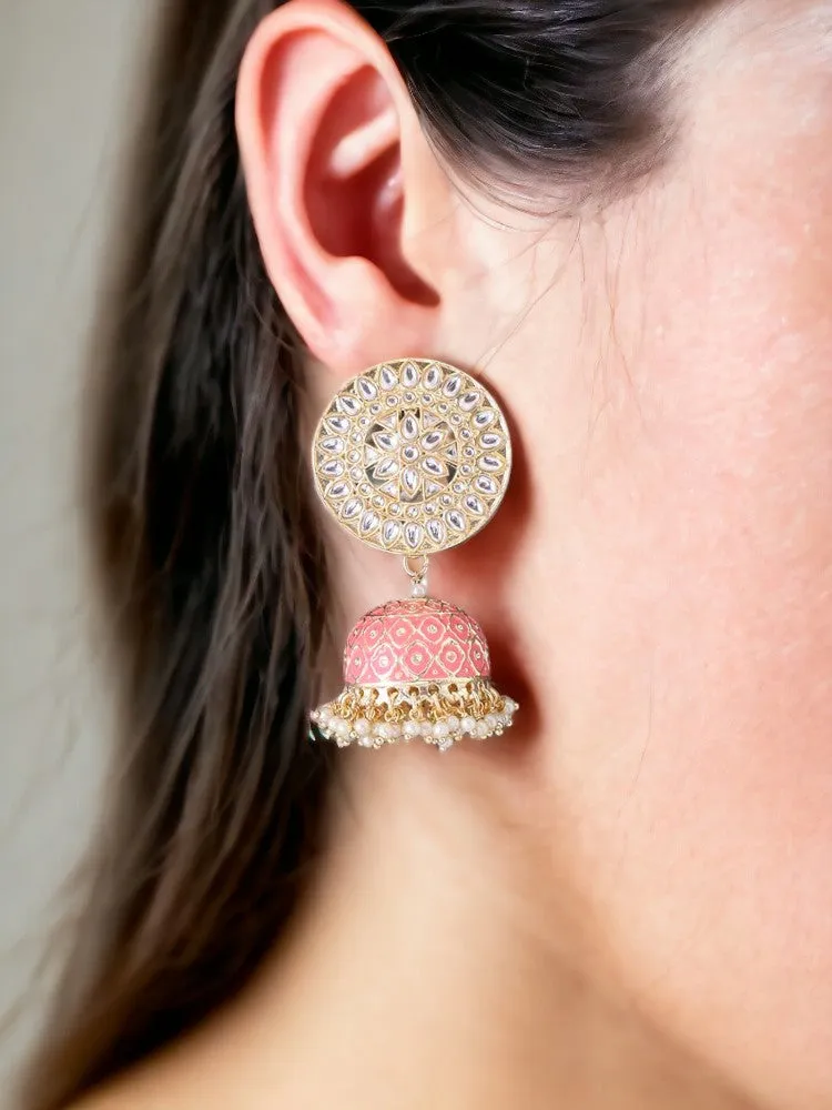 Coral Raisa Jhumkis