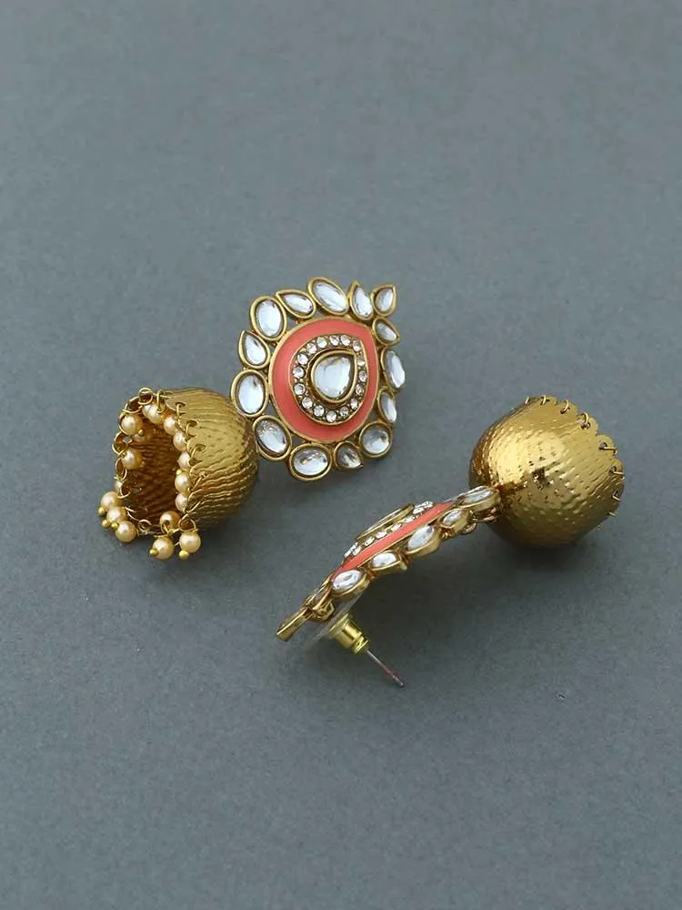 Coral Wardha Jhumkis