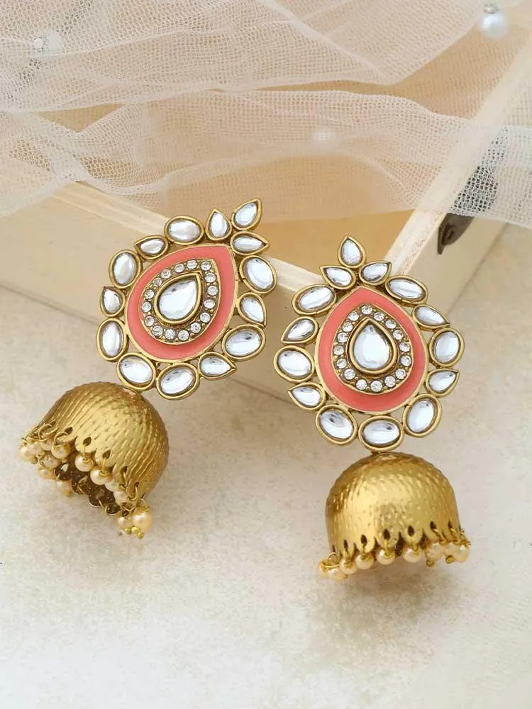 Coral Wardha Jhumkis
