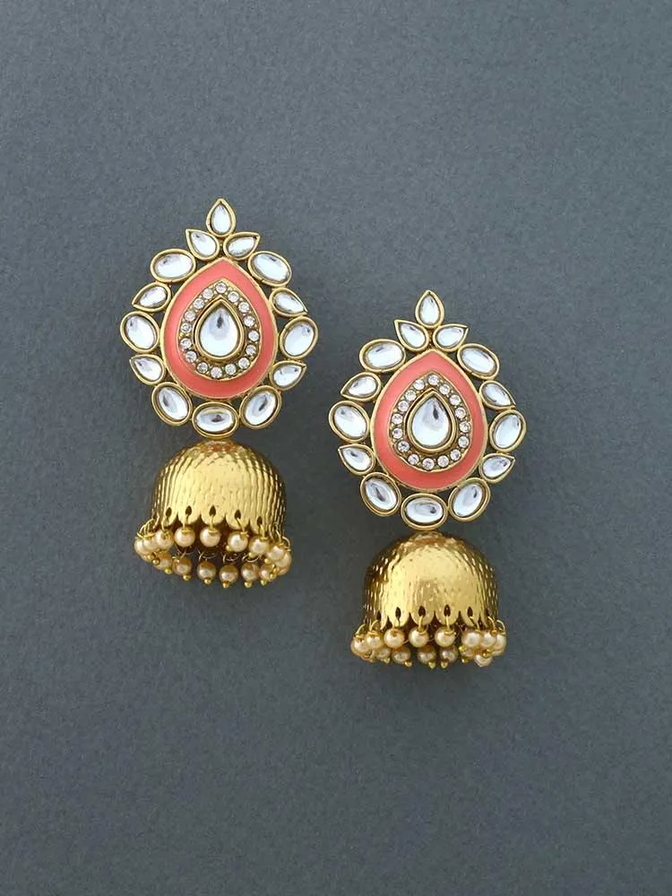 Coral Wardha Jhumkis