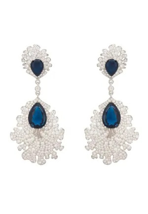 Coralia Blue Earrings Silver