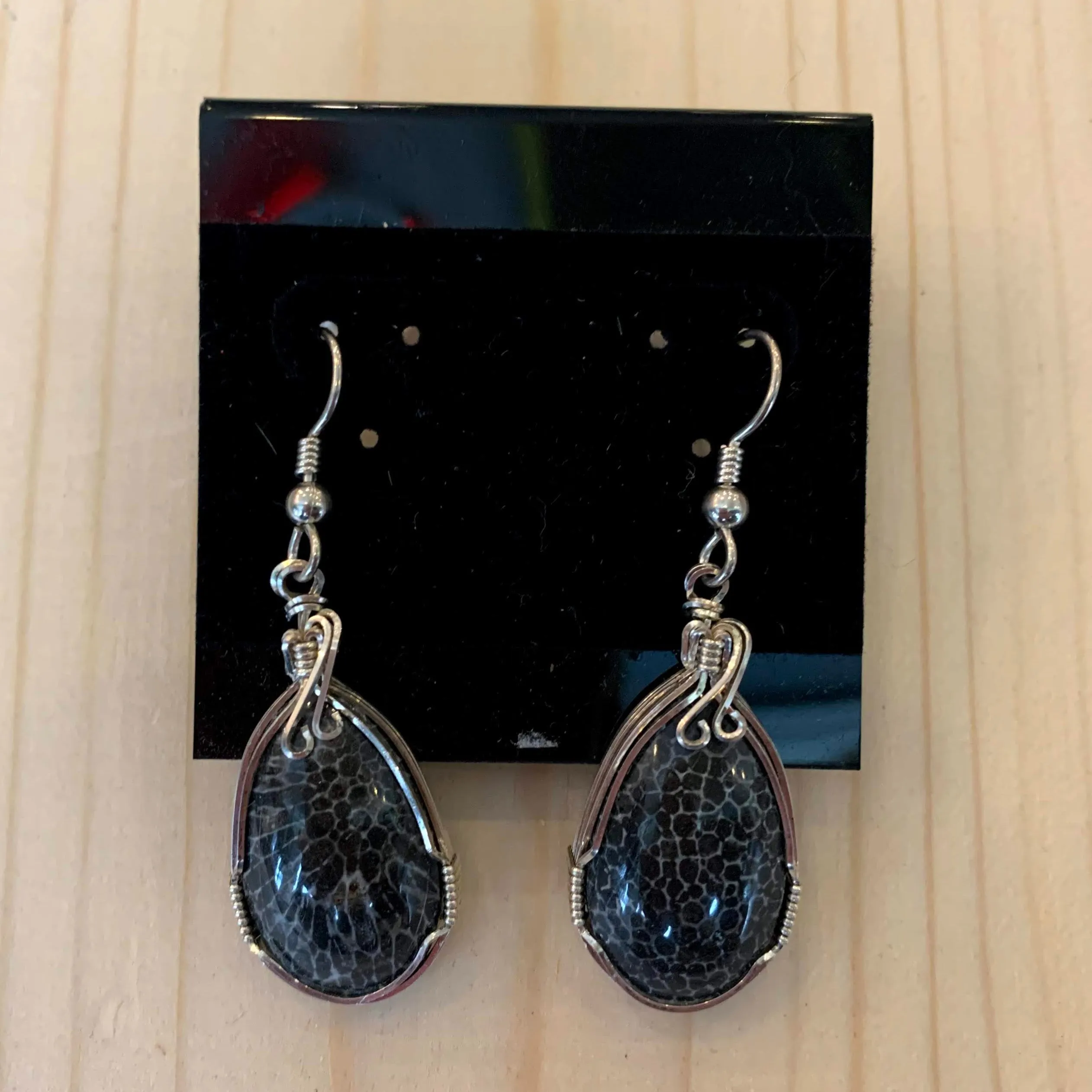 Crystal Creek Gems: Bryozoan Coral Earrings