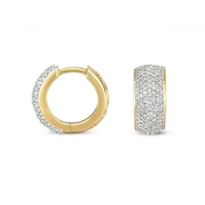 Diamond Jewellery 9ct Gold Diamond Huggies Earrings ED137
