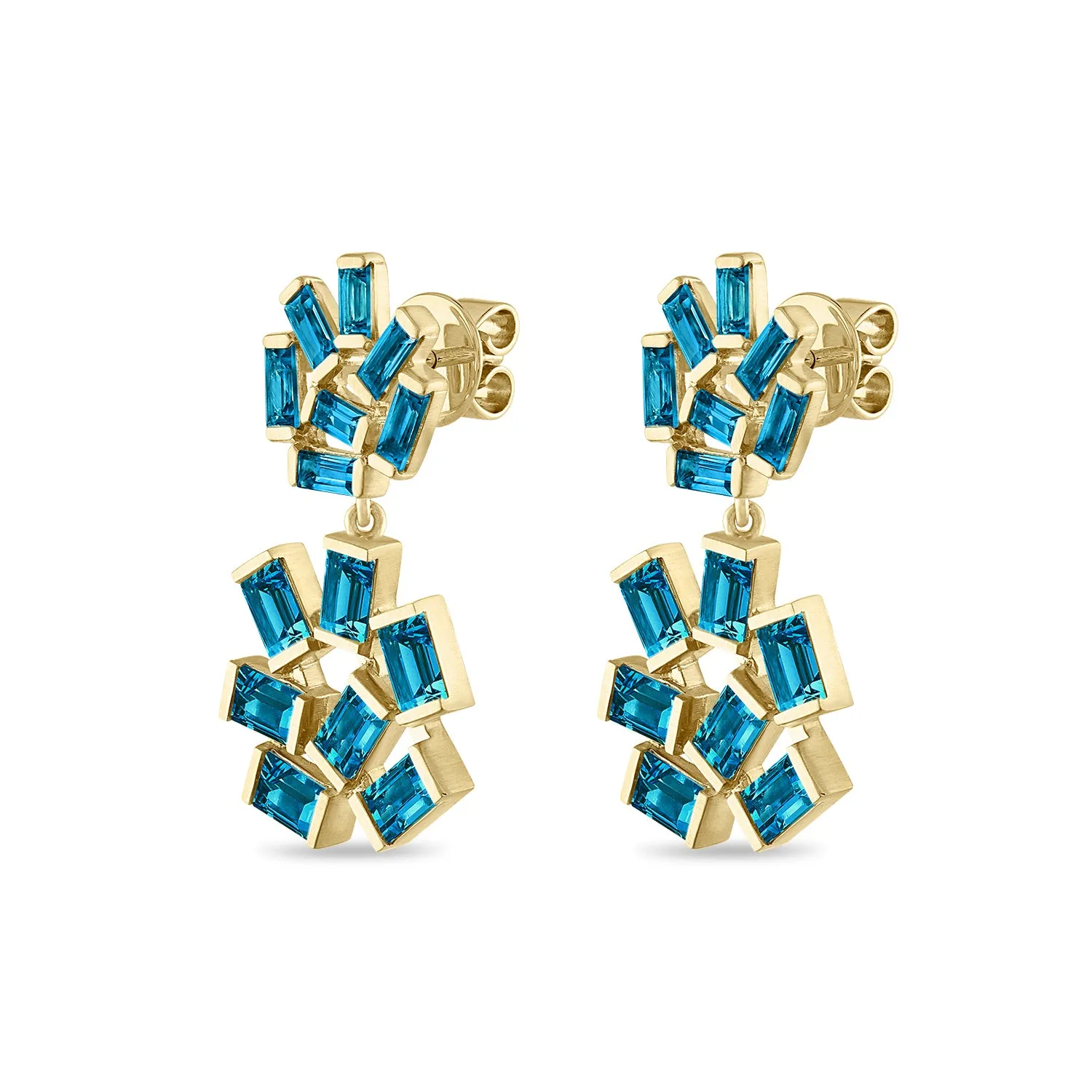 Double Jubilation Earrings: London Blue Topaz