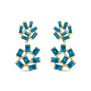 Double Jubilation Earrings: London Blue Topaz
