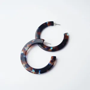 Earrings - Coral Hoops Statement