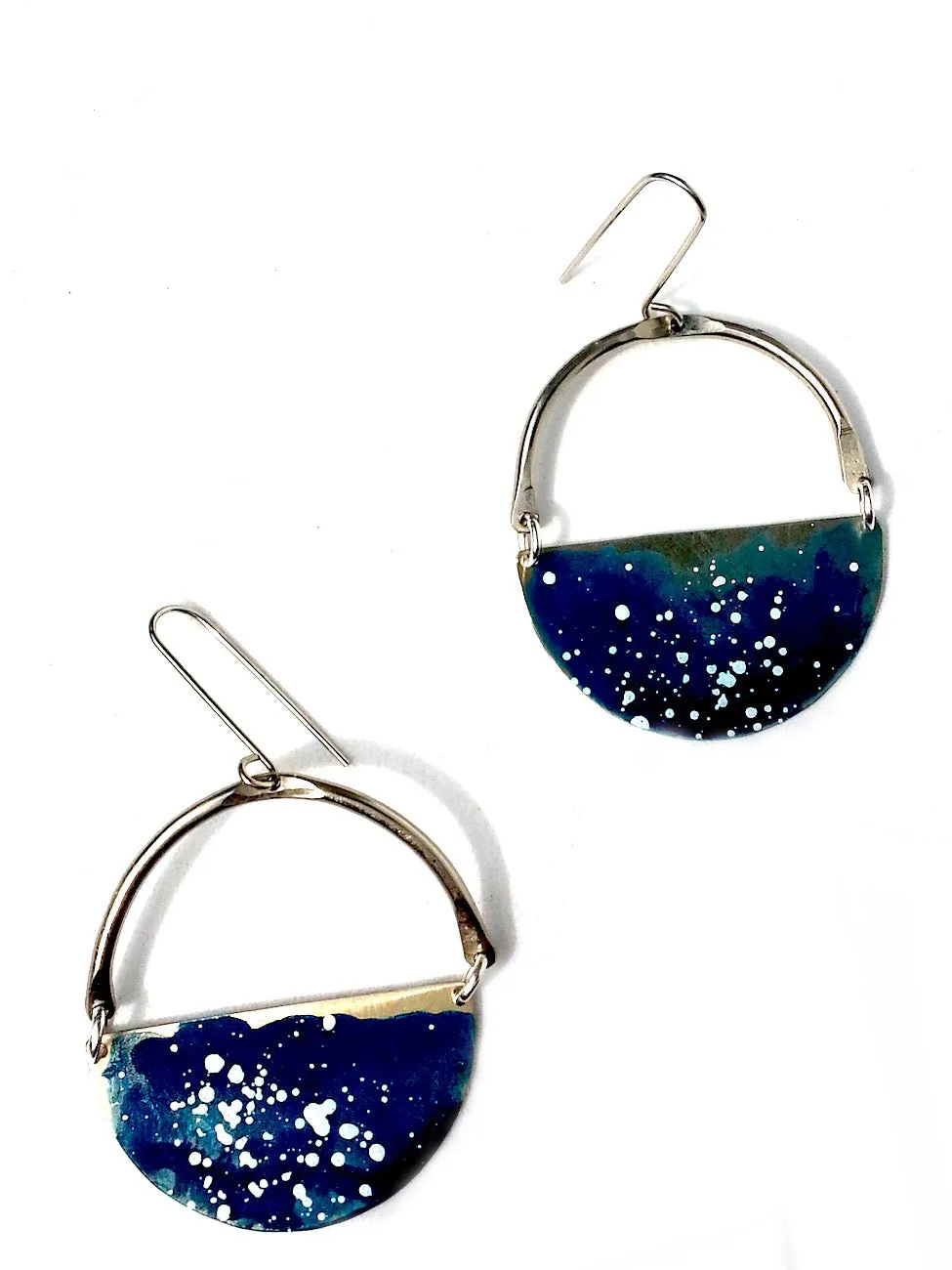 Earrings Half Moon Alpaca Galaxy