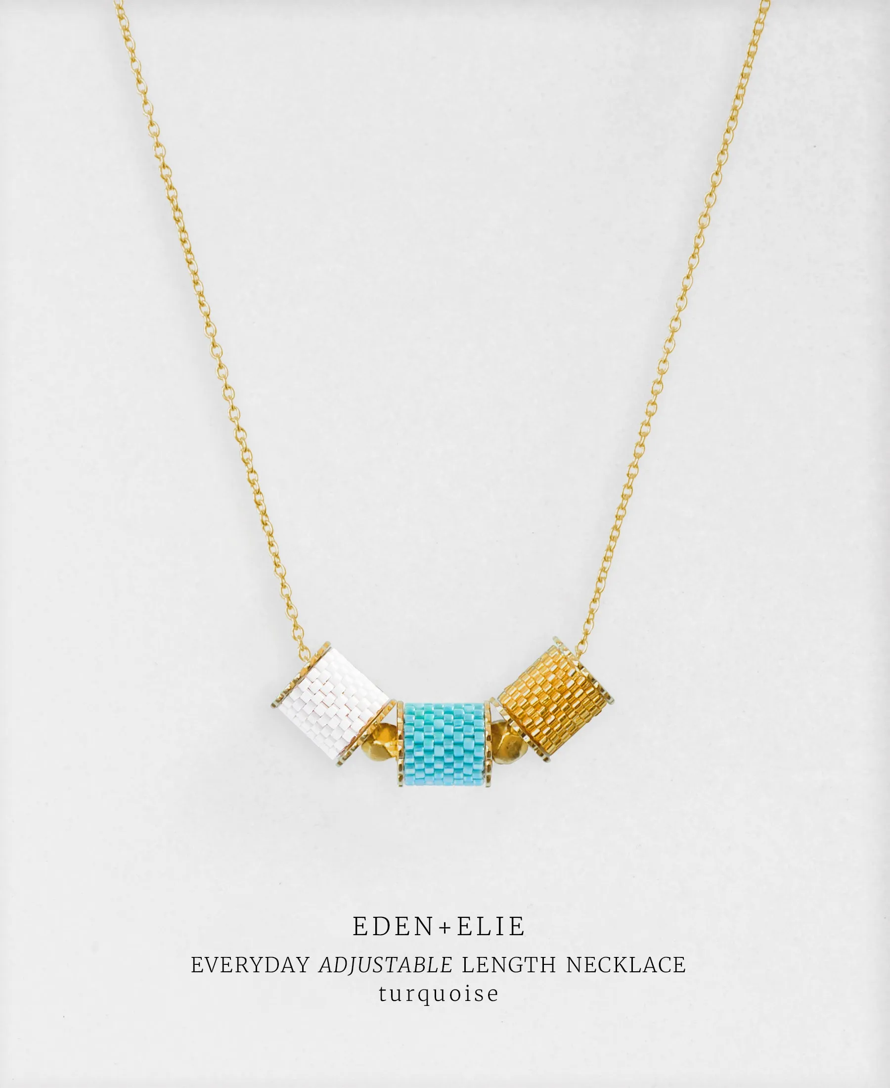 EDEN   ELIE Mother-Daughter twinning necklaces set - turquoise