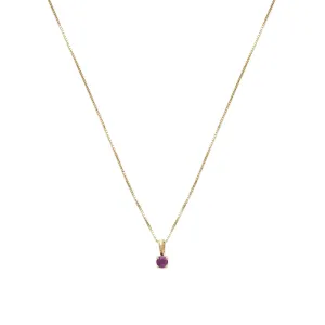 Element Necklace | 14k Gold & Garnet