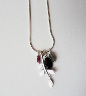 Eloise Leaf Bridesmaid Necklace on snake chain