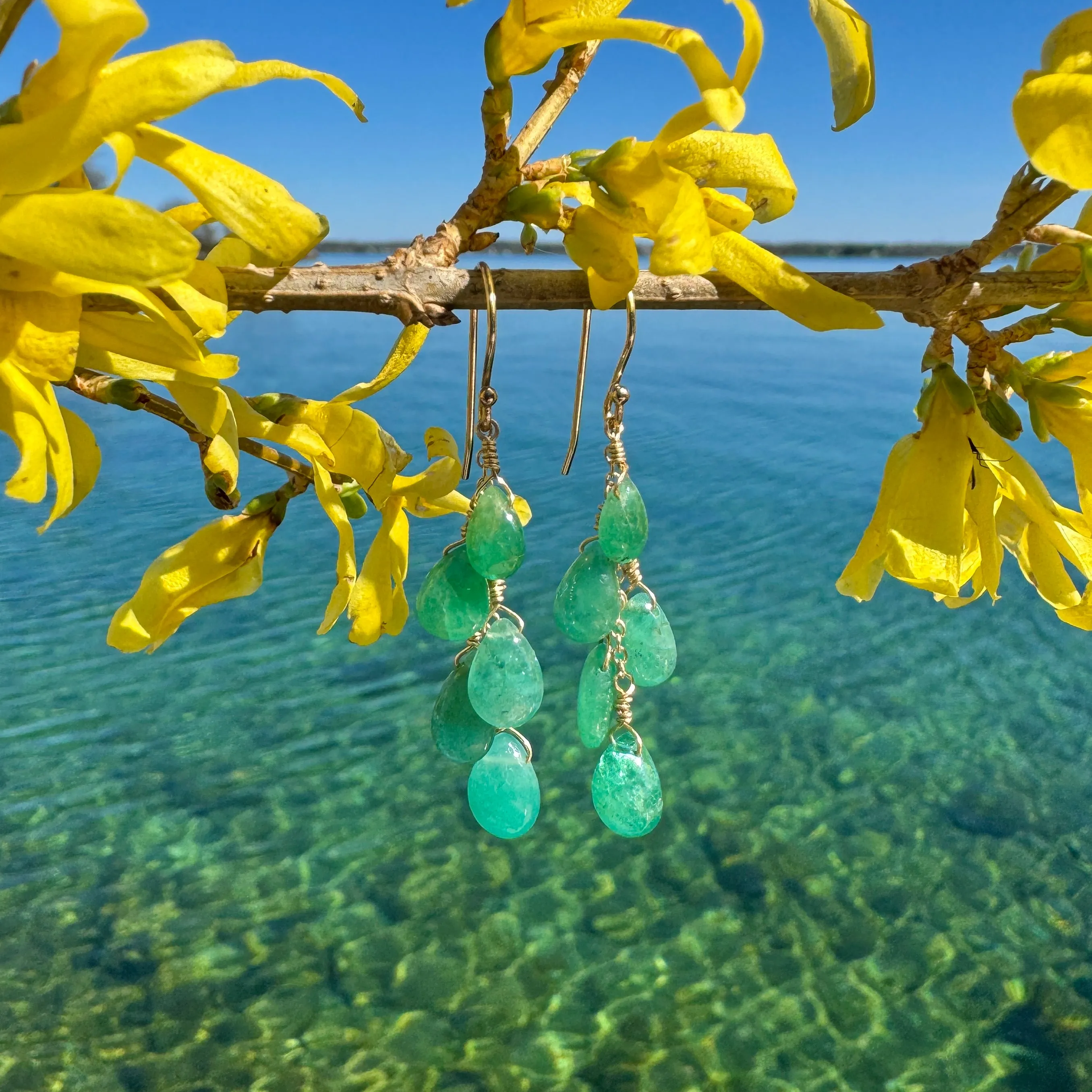 Emerald Cascade Earrings