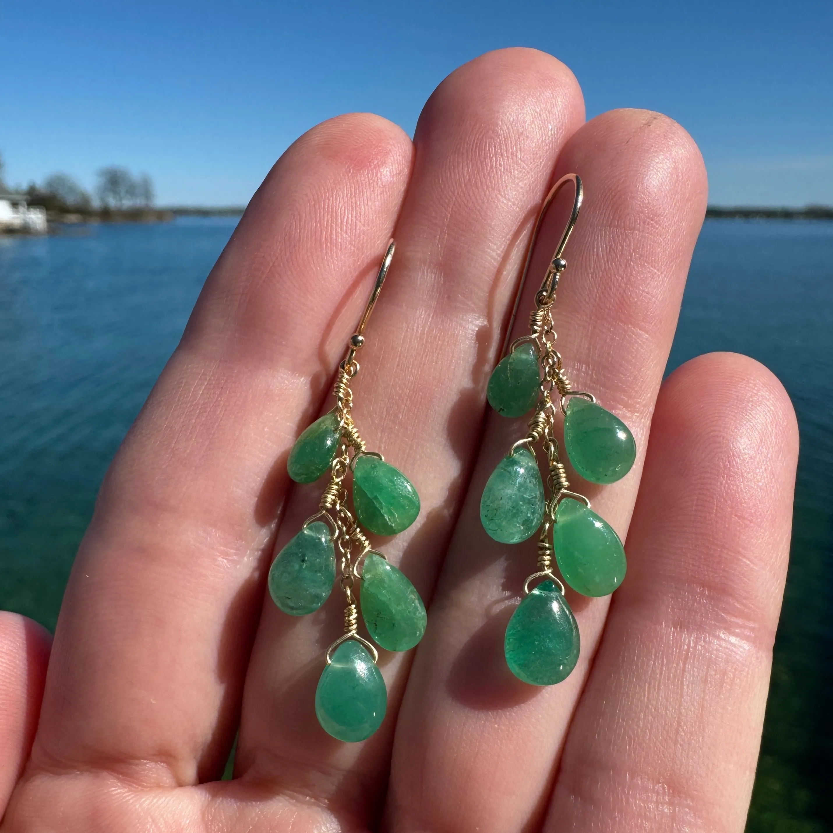 Emerald Cascade Earrings